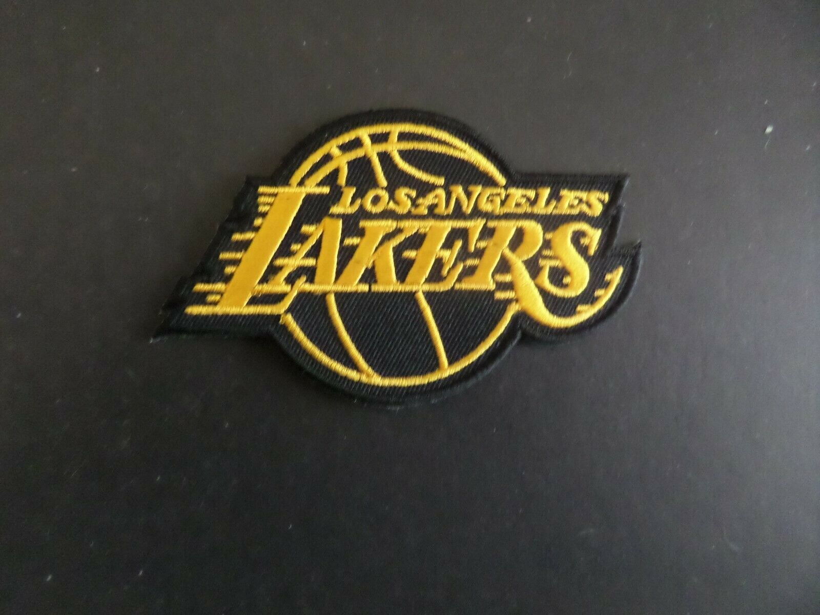 Los Angeles Lakers Black & Gold Nba  Embroidered 2-3/8 X 3-3/4 Iron On Patch