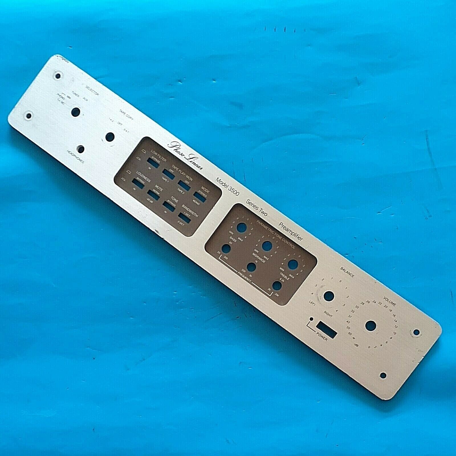 Phase Linear 3500 Preamp (parting Out) Metal Faceplate Part  Us Free Shipping
