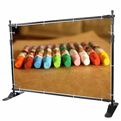 Step And Repeat 8x8' Banner Stand Adjustable Telescopic Trade Show Backdrop