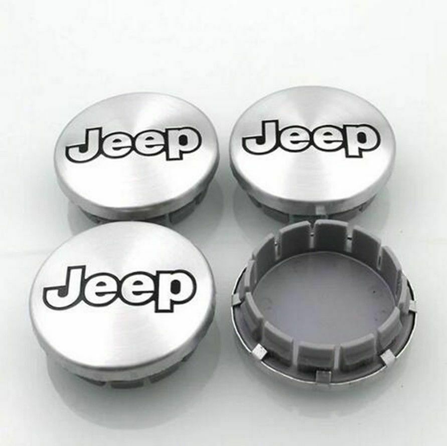 Brand New Set Of 4 For J-e-e-p 55mm Black Wheel Hub Emblem Cover Caps 52059522aa