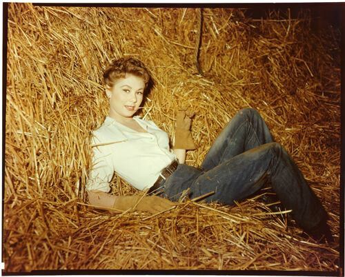 Mitzi Gaynor  Sultry Glamour Photo Hay Loft Three Young Texans 8x10 Transparency