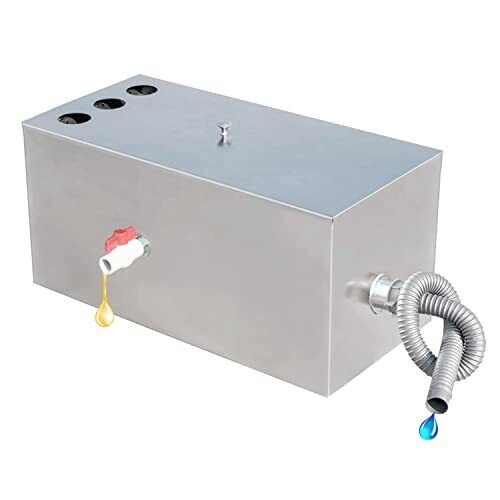 Commercial Grease Trap Under Sink Grease Interceptor Trap With 3 Top Inlets 20