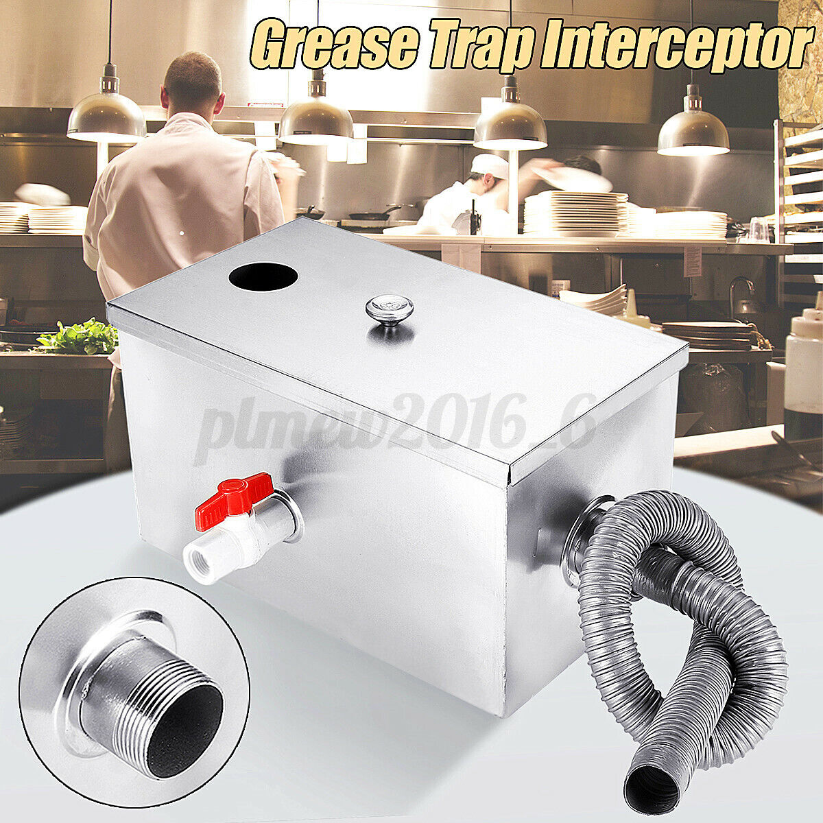 8lb Commercial 5gpm Gallons Per Minute Grease Trap Interceptor Stainless  ǔ