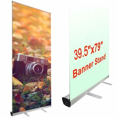 Professional 39.5"x79" Retractable Roll Up Banner Stand Trade Show Sign Display
