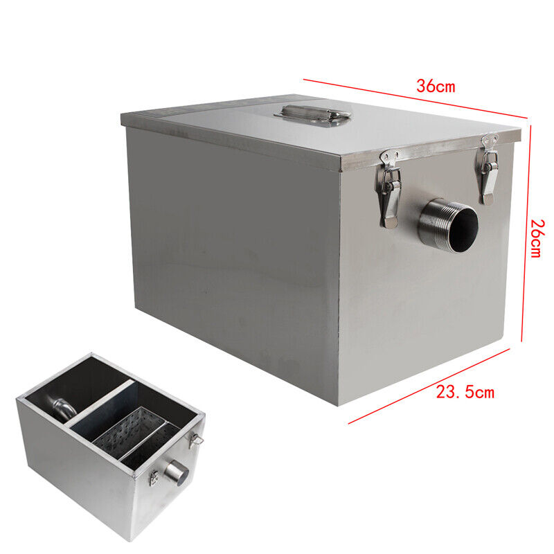 NEW Stainless Steel Grease Trap Interceptor Filter for Kitchen Wastewater CE